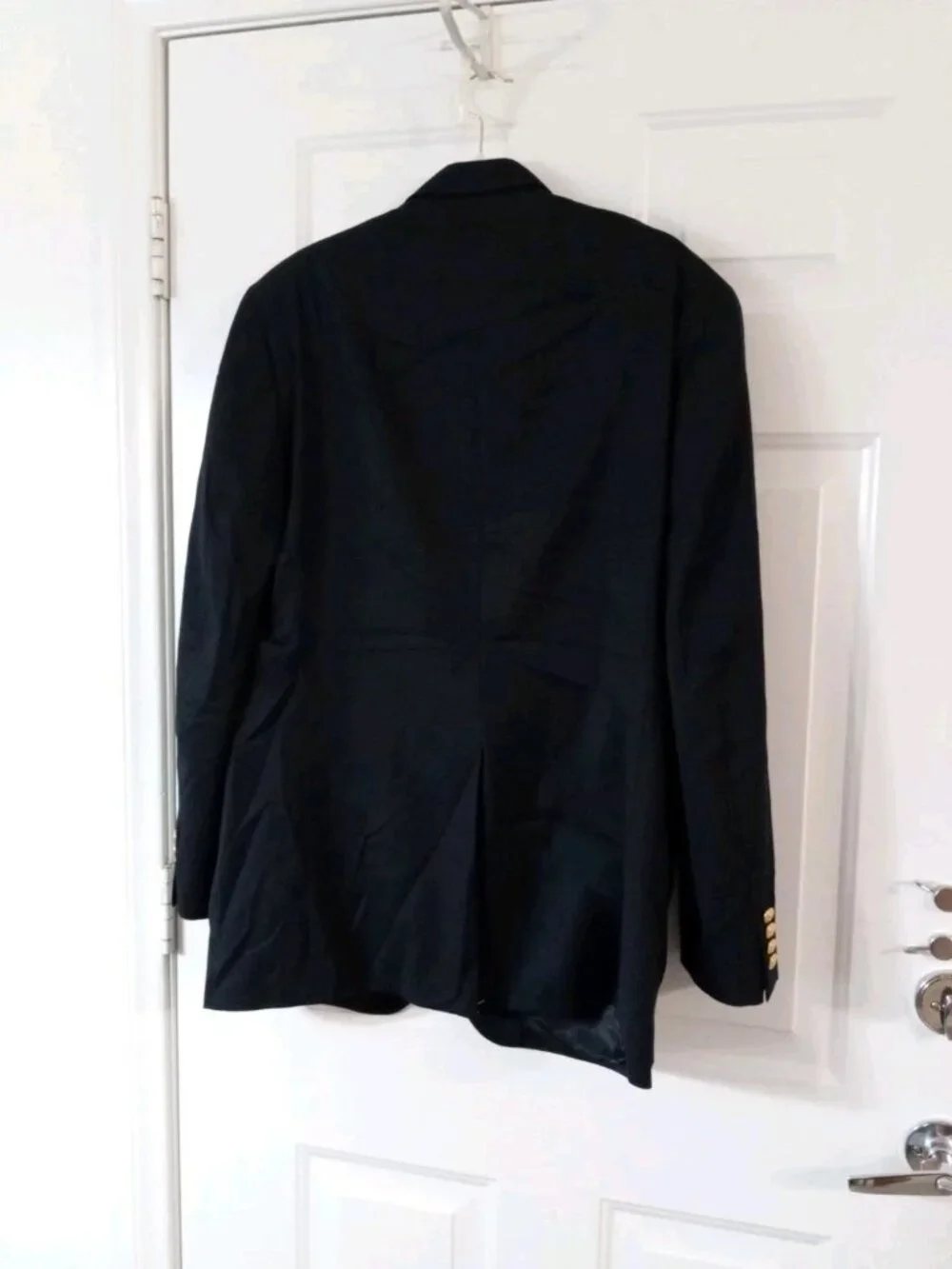 Lauren Ralph Lauren Men 42L Wool Gold Buttons Navy Blue Blazer Sport Coat Jacket